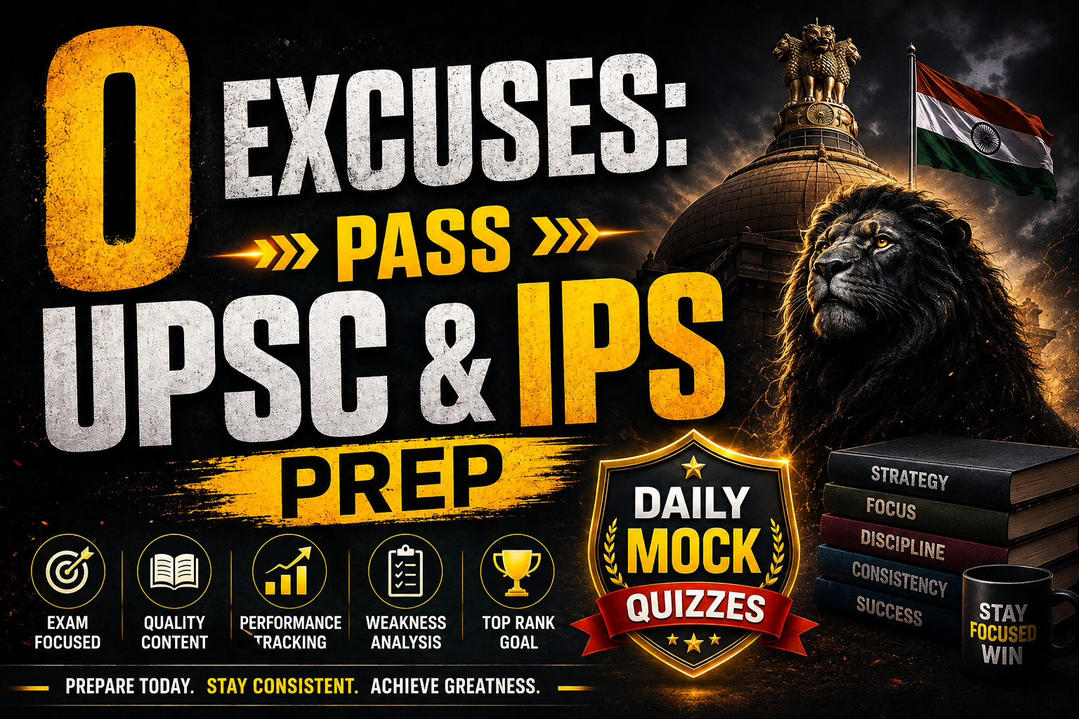0 Excuses: Pass UPSC & IPS Prep